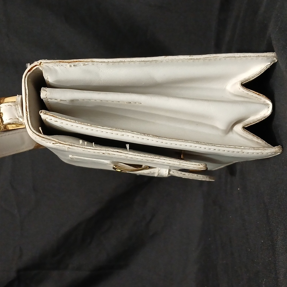 Vintage MADELL Elegant White Handbag - Picture 3 of 9